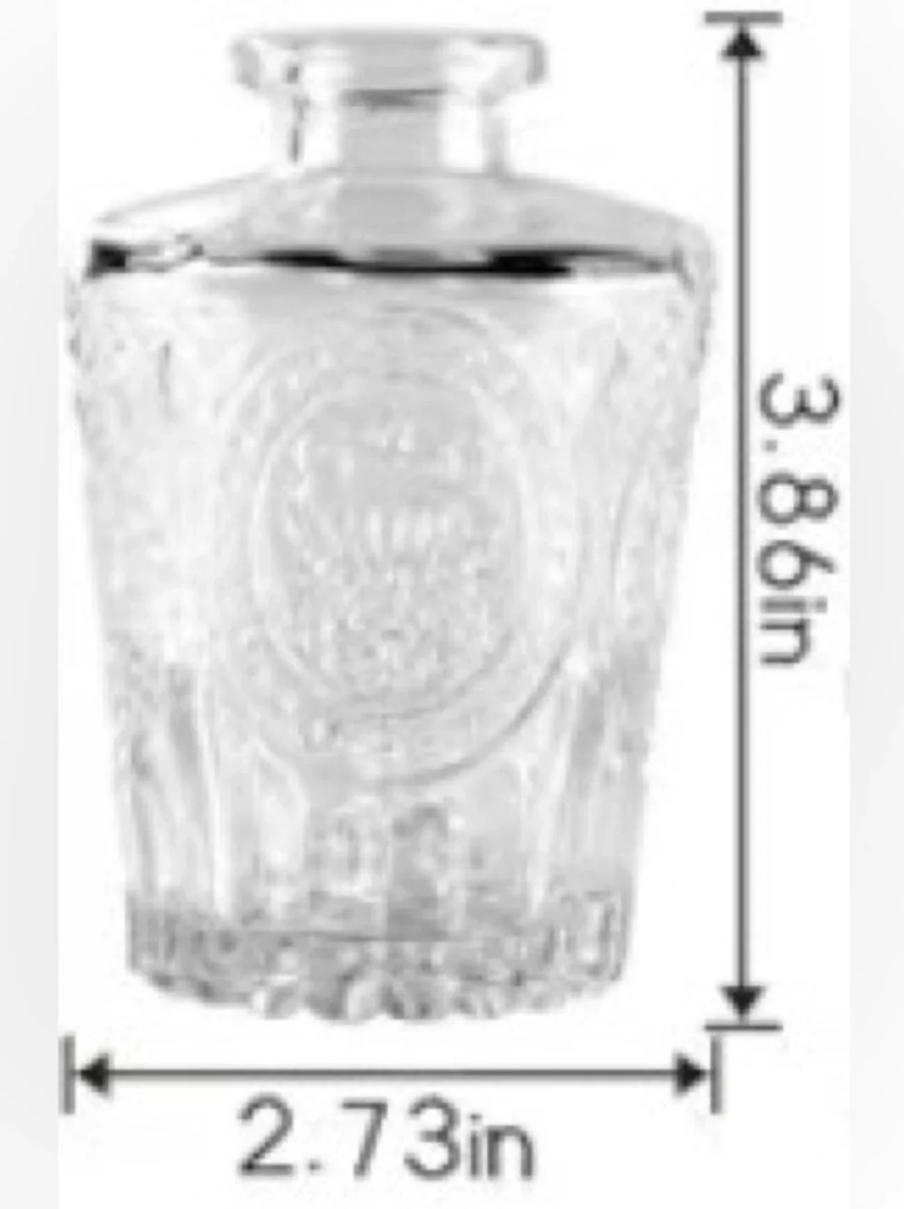 Clear Embossed Glass Bud Vases - Set of 3